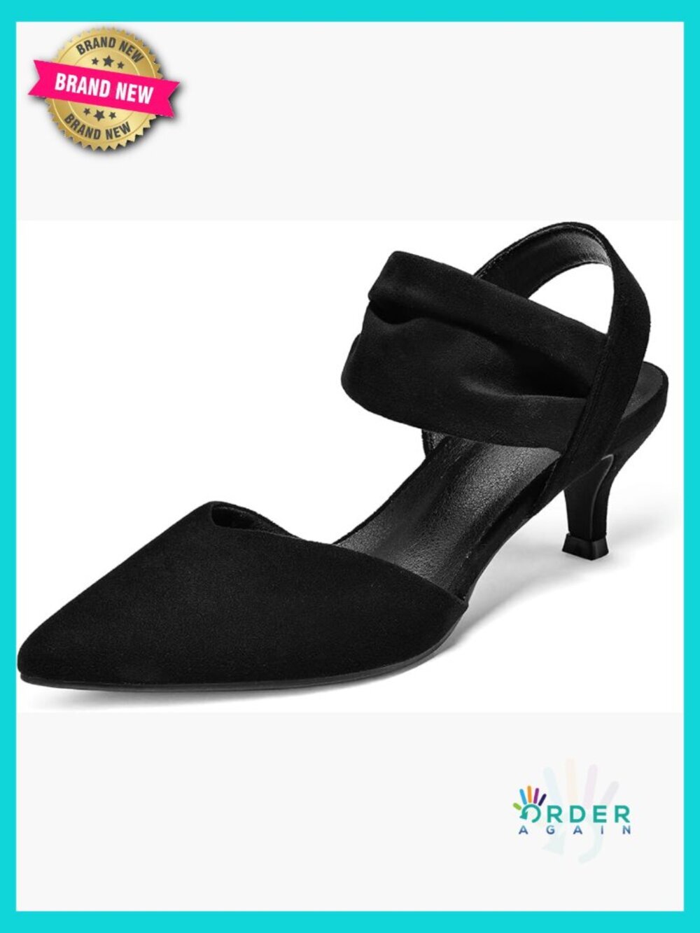 Kitten Heels 2 Inch Low Heel Pumps Closed Toe Dress Shoes Wedding Party Comfort